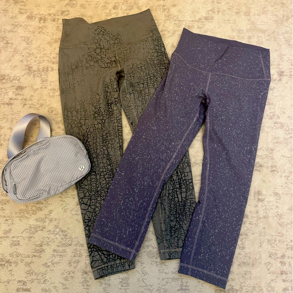 (2) Pairs of Lululemon Leggings & Belt Bag